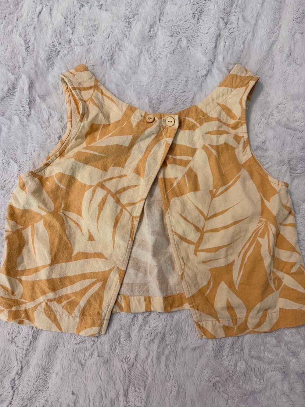 Illa illa 2 piece crop top shorts set beige linen - Picture 2 of 7